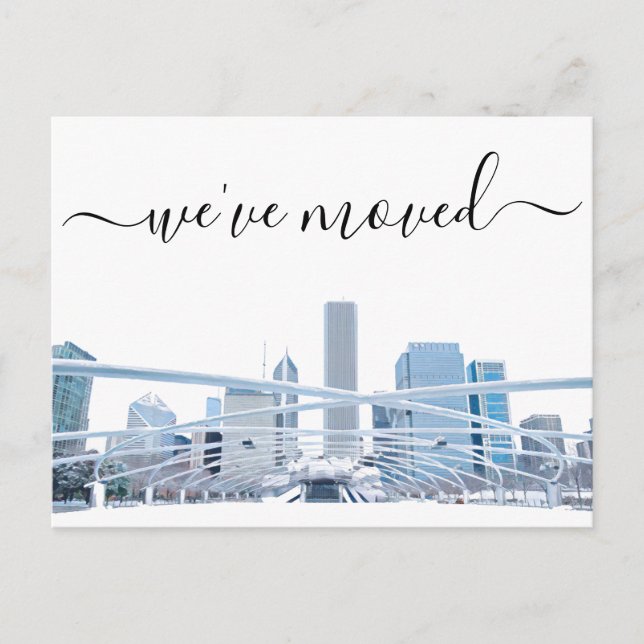 Ankündigung über den Umzug von Chicago Office Post (Vorderseite)