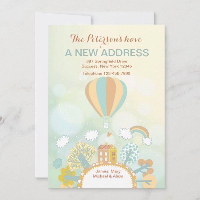 Ankündigung über die Ballonfahrt (Vorderseite)