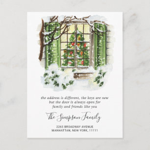 Ankündigung über die Bewegung des Weihnachtsgebirg Postkarte