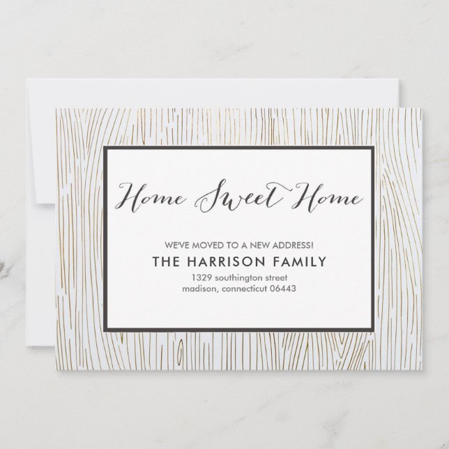 Ankündigung über die Rustikal Chic Wood Sweet Zuha (Vorderseite)