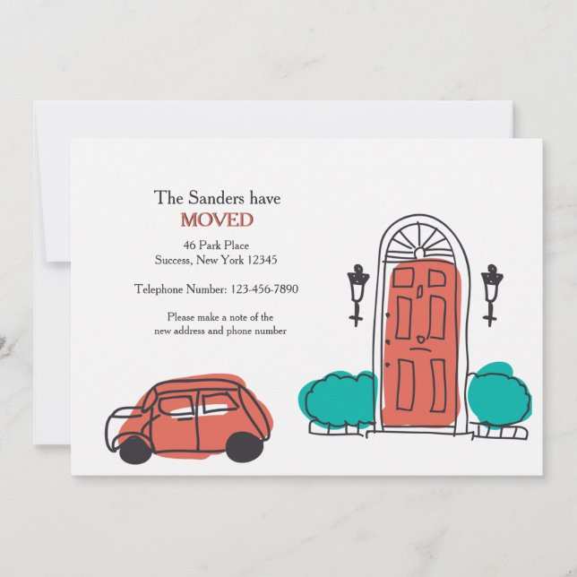 Ankündigung über die Vorder-Tür-Bewegung (Vorderseite)