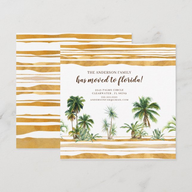 Ankündigung über die Wasserfarbenpalme (Vorne/Hinten)