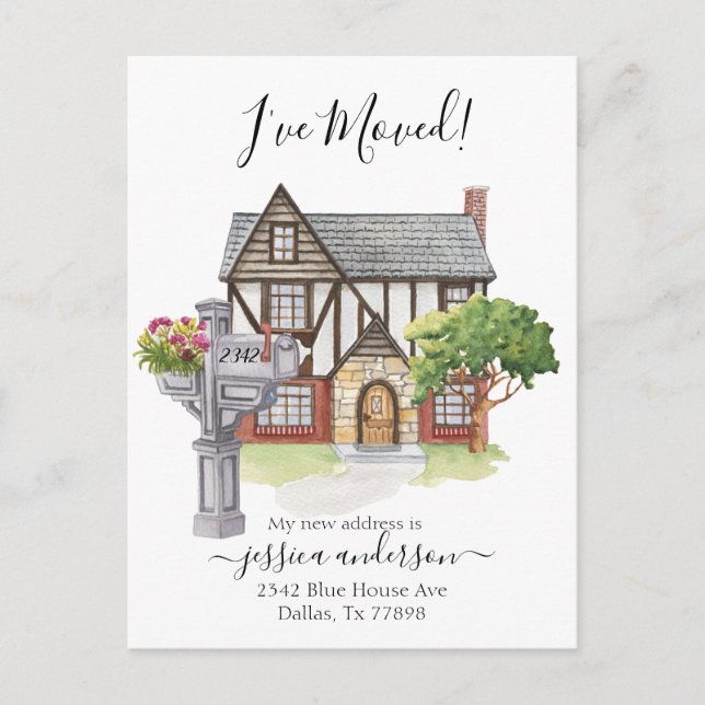 Ankündigung über die Zuhause-Bewegung in Wasserfar (Vorderseite)