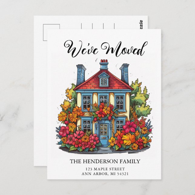 Ankündigung über die Zuhause Postkarte (Vorne/Hinten)