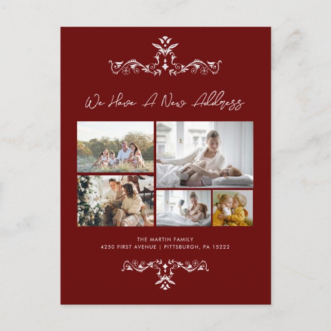 Ankündigung über Verzierte Bewegung in Burgund 5 F Postkarte (Vorderseite)