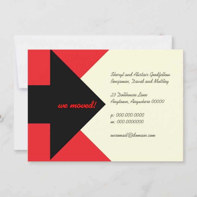 Ankündigung und Einladung der Pfeilbewegung (Vorderseite)