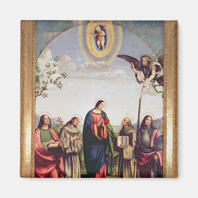 Ankündigung und Heilige, 1500 Magnet (Vorne)