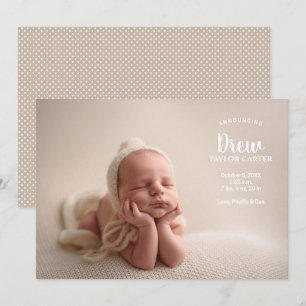 Ankündigung unseres Fotos zur Geburt