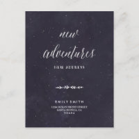 Ankündigung verschieben Postkarte