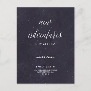 Ankündigung verschieben Postkarte