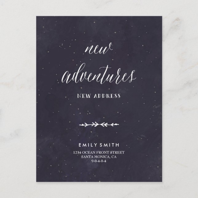 Ankündigung verschieben Postkarte (Vorderseite)