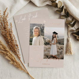 Ankündigung von Abschluss Then & Now Fotocollage