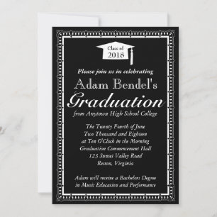 Ankündigung von Abschluss-Zertifikaten - Schwarz