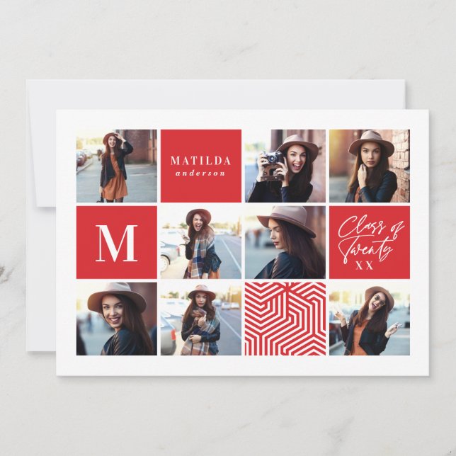 Ankündigung von Abschlüssen für geometrische Foto (Vorderseite)