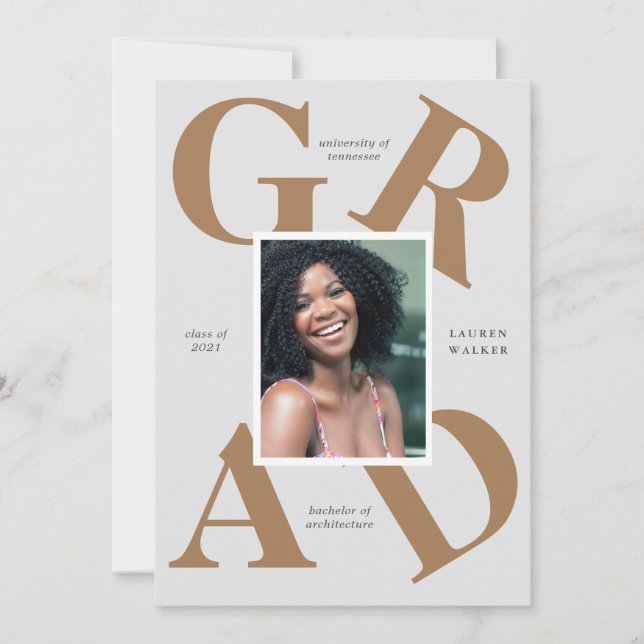 Ankündigung von Absolventen: fette Skriptfarben (Vorderseite)