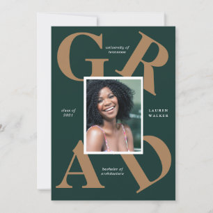 Ankündigung von Absolventen: fette Skriptfarben