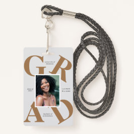 Ankündigung von Absolventen: fette Skriptfarben Ausweis