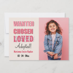 Ankündigung von adoptiert Foto