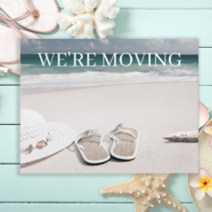 Ankündigung von Adressänderungen am Sandstrand