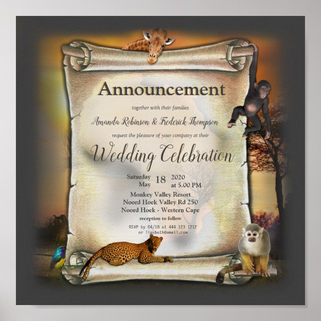 Ankündigung von African Safari Sunset Poster (Vorne)