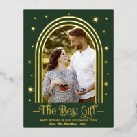 Ankündigung von Arkrahmen Schwangerschaft Postkart