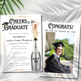 Ankündigung von Art Deco Retro Foto Graduation Par