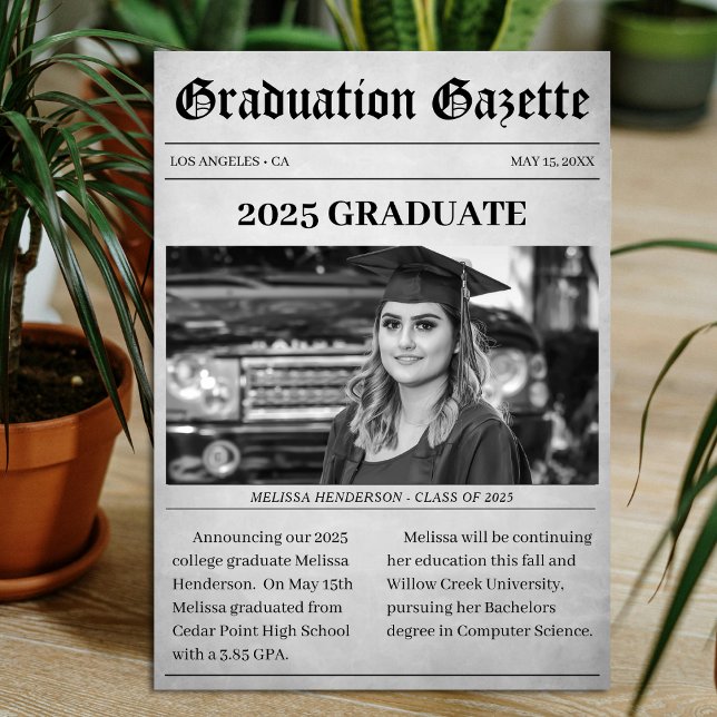 Ankündigung von Artikel-Abschluss in Zeitungen (Newspaper Article Graduation Announcement
)