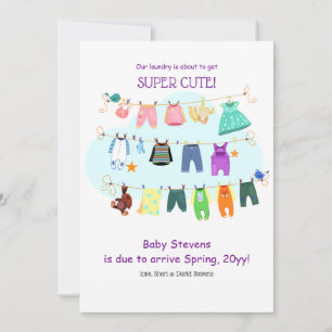 Ankündigung von Baby Clothesline Schwangerschaft