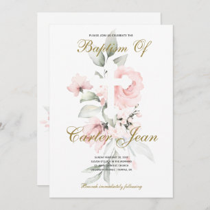 Ankündigung von Baby Girl Christening Taufe