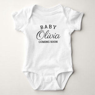 Ankündigung von Baby Nachname Schwangerschaft Strampler