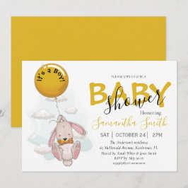 Ankündigung von Balloon Rabbit Boy Baby Shower