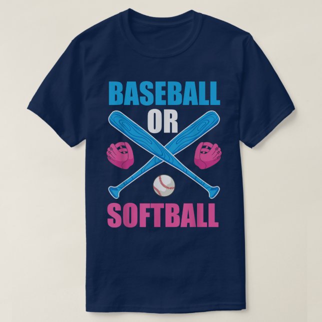 Ankündigung von Baseball- oder Softball-Schwangers T-Shirt (Design vorne)
