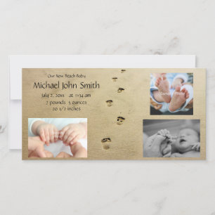 Ankündigung von Beach Footprints Baby