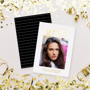 Ankündigung von "Black and Gold Foil Serif Foto Gr