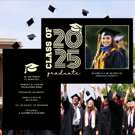 Ankündigung von Black Gold Uni-Abschluß Foto