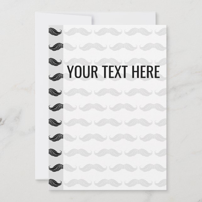 Ankündigung von Black Mustache Zeichnend Muster (Vorderseite)