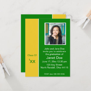 Ankündigung von Black & Yellow Abschluss Foto