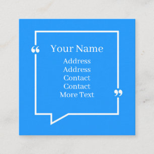 Ankündigung von Blue Design Speech Bubble