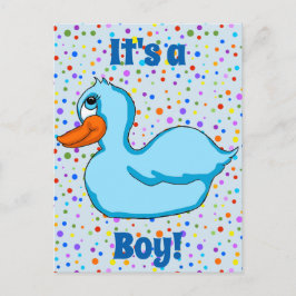 Ankündigung von Blue Duck Baby-Postkarten