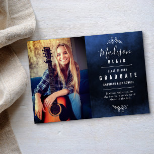 Ankündigung von Blue Texture Background Abschluss