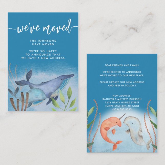 Ankündigung von Blue Whale Zuhause Moving (Vorne/Hinten)