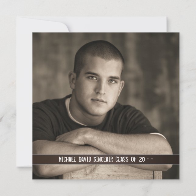 Ankündigung von Brown Leather Boys Foto Abschluss (Vorderseite)