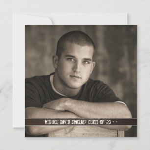 Ankündigung von Brown Leather Boys Foto Abschluss