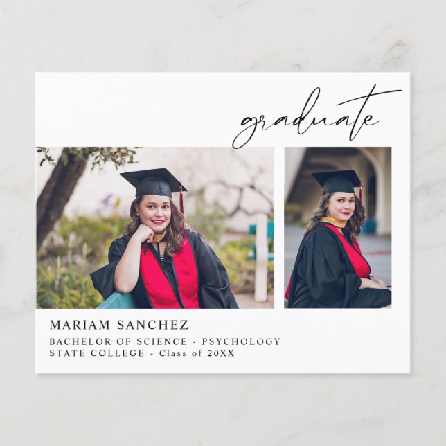 Ankündigung von Budget Chic 2 Multi Foto Graduate Flyer (Vorne)