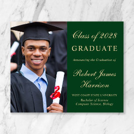 Ankündigung von Budget Foto Green Gold Abschluss