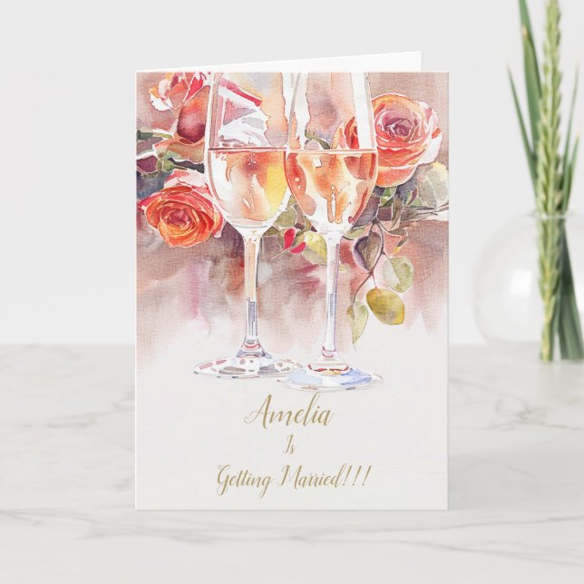 Ankündigung von Champagne & Rose Verlobung (Vorderseite)