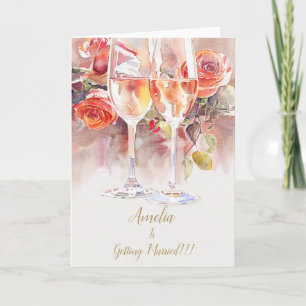 Ankündigung von Champagne & Rose Verlobung