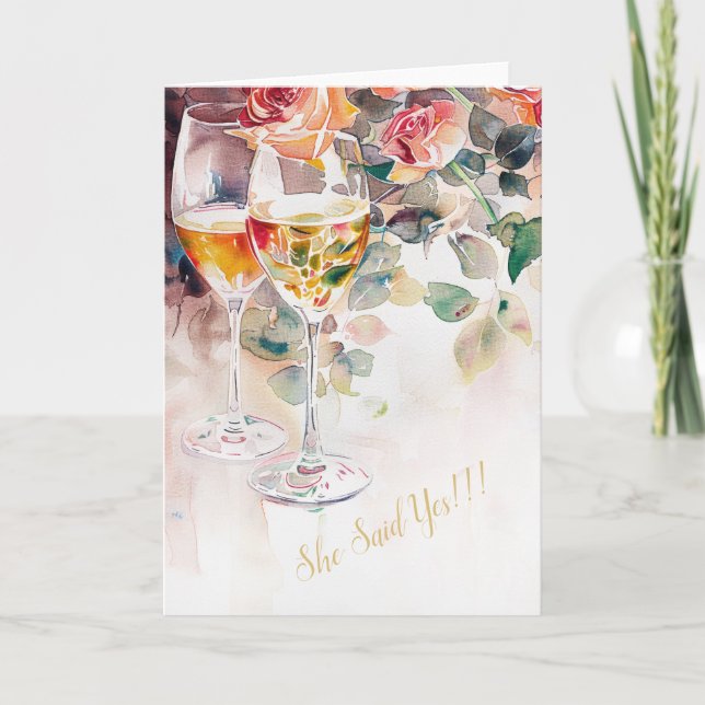 Ankündigung von Champagne & Rose Verlobung (Vorderseite)