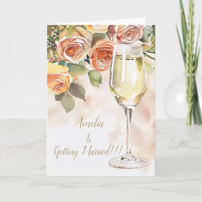 Ankündigung von Champagne & Rose Verlobung (Vorderseite)