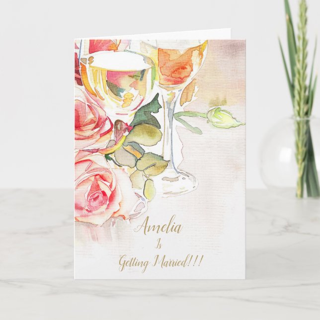 Ankündigung von Champagne & Rose Verlobung (Vorderseite)